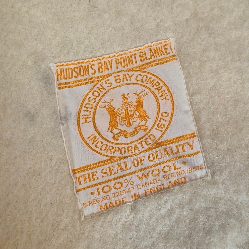 Hudson Bay Vintage 100% Wool 4 Point Blanket - Picture 9 of 11